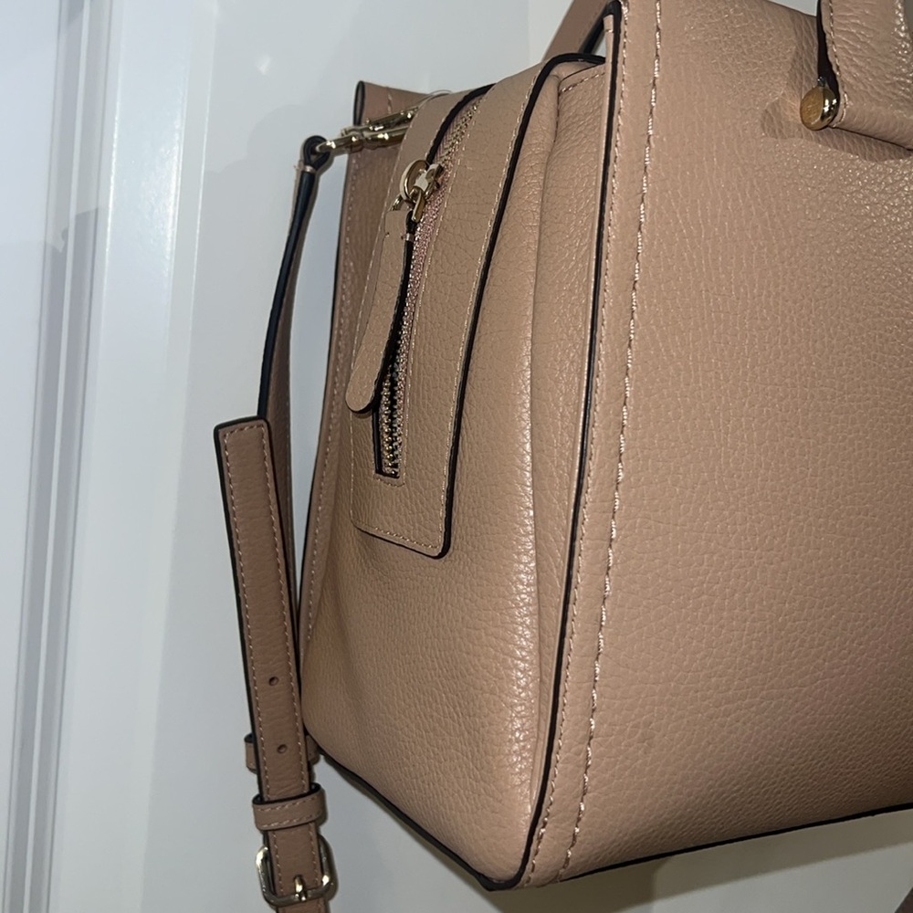 kate spade Beige/Taupe Leather Satchel with Tassel Charms - Picture 3 of 14